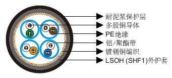 耐泥浆Cat 5e S/FTP 0.22mm2 耐泥浆Cat 5e S/FTP 0.22mm2