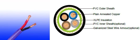 FGD200 05RVMV-R (CU/XLPE/PVC/SWA/PVC 300/500V Class 2) 