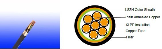 FTX200 07RCZ1-R (CU/XLPE/CUTO/LSZH 450/750V Class 2) 450/750V XLPE Insulated, LSZH Sheathed, Screened Power Cables (multicore)