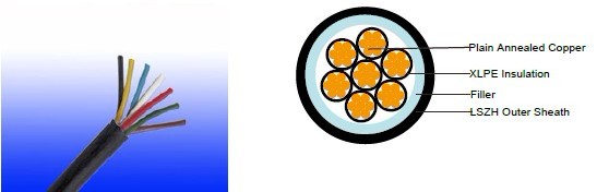 FTX200 07RZ1-R (CU/XLPE/LSZH 450/750V Class 2) 450/750V XLPE Insulated, LSZH Sheathed Power Cables (multicore)