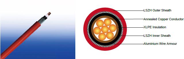 FTX300 1RZ1MAZ1-R (CU/XLPE/LSZH/AWA/LSZH 600/1000V Class 2)